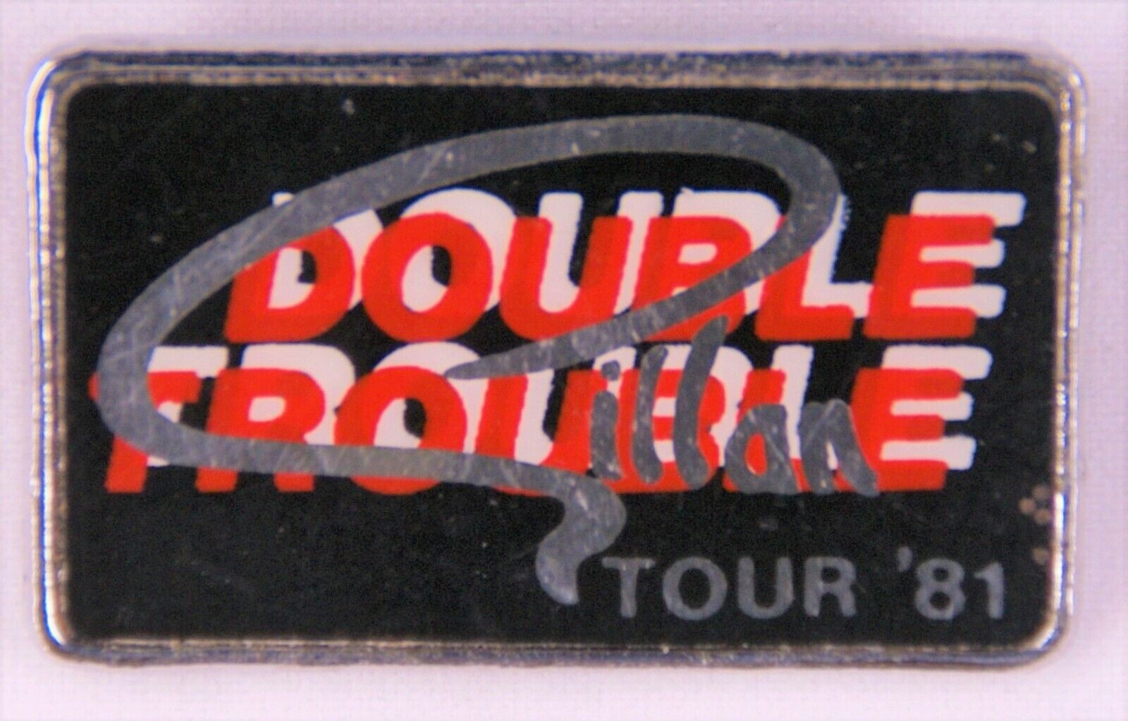 Gillan Deep Purple Badge Pin Original Vintage Enamel Double Trouble Tour 1981