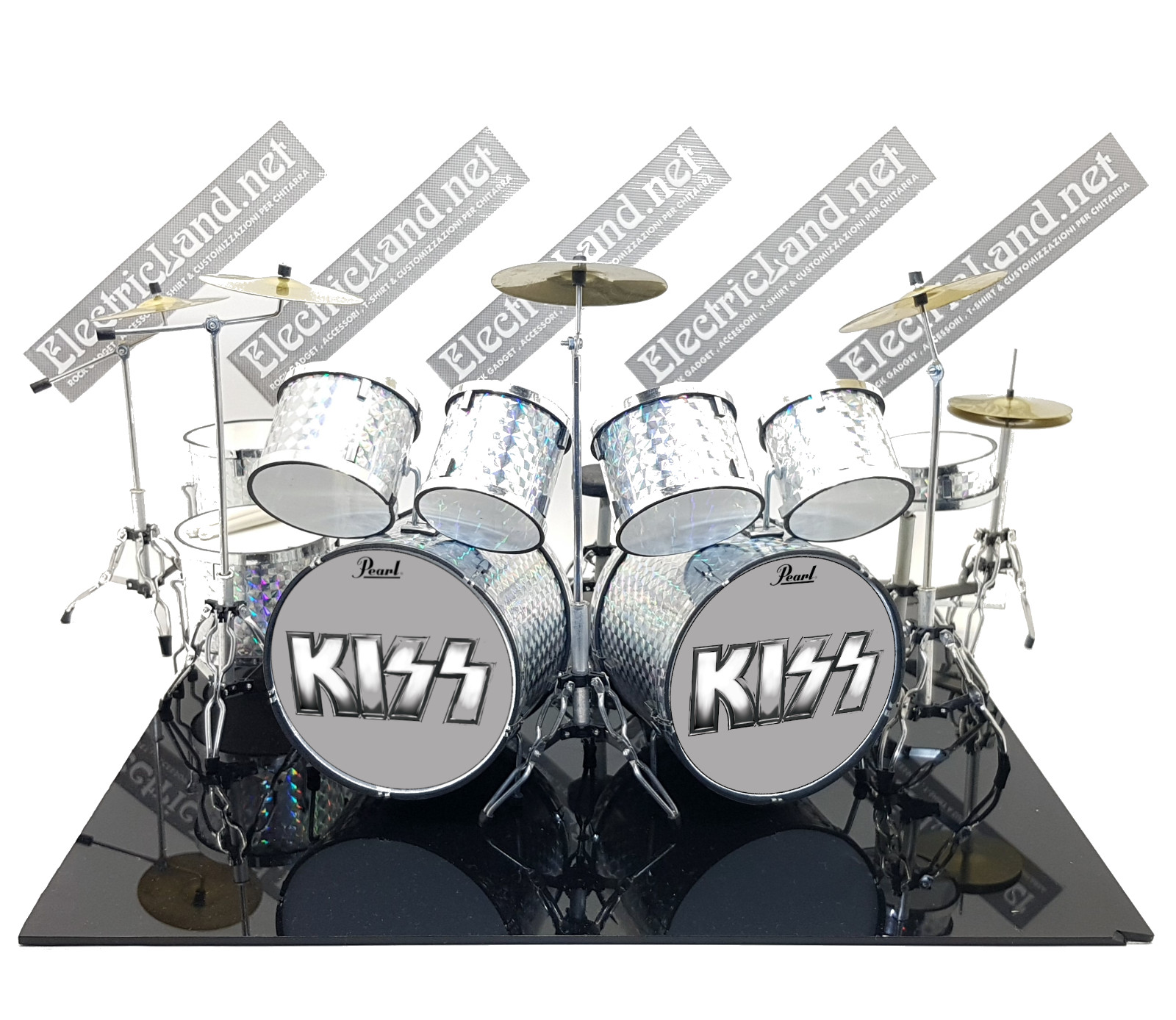 Mini Drum set KISS Eric singer tribute miniatura model scale 1:4 batteria gadget