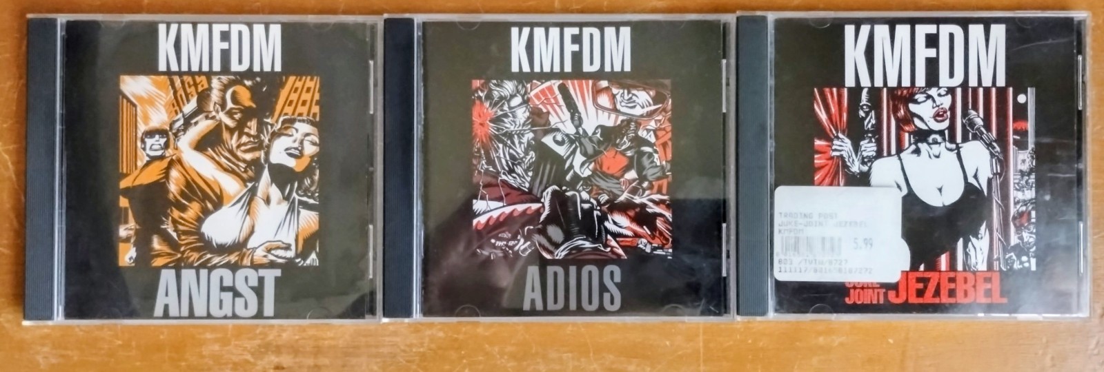 3xCD Lot - KMFDN - Angst/Adios/Trust + Juke-Joint Jezebel single - VG+