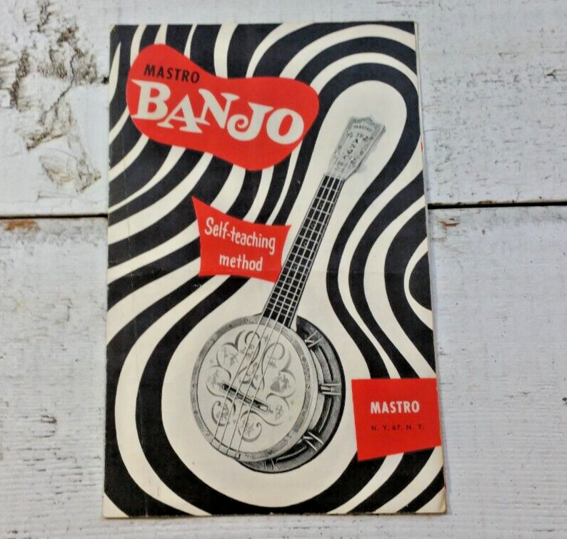 Mastro Banjo Self-Teaching Method Booklet Vtg 50s Instructions Guide Beatles