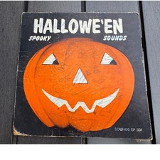 Vintage Halloween Spooky Sounds EP 501 Vinyl Record 45 RPM Retro Kitsch Decor picture