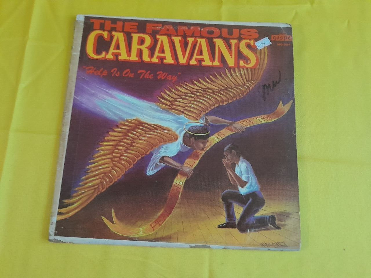 1967 Vintage LP THE FAMOUS CARAVANS Help Is On The Way Gospel Soul Vintage V1-3