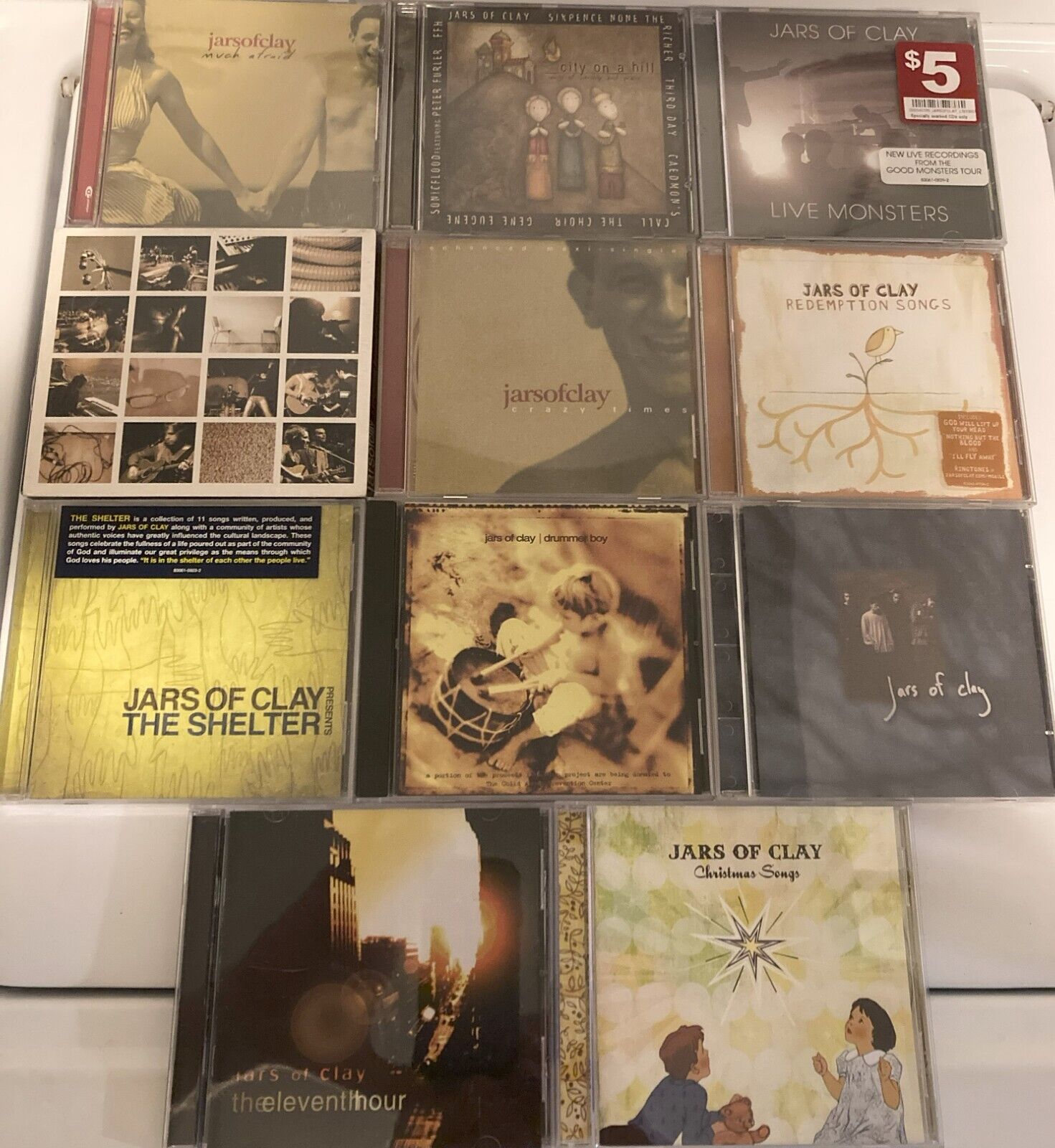 JARS OF CLAY CD LOT OF 11---EXCELLENT CONDITION-SOME SEALED