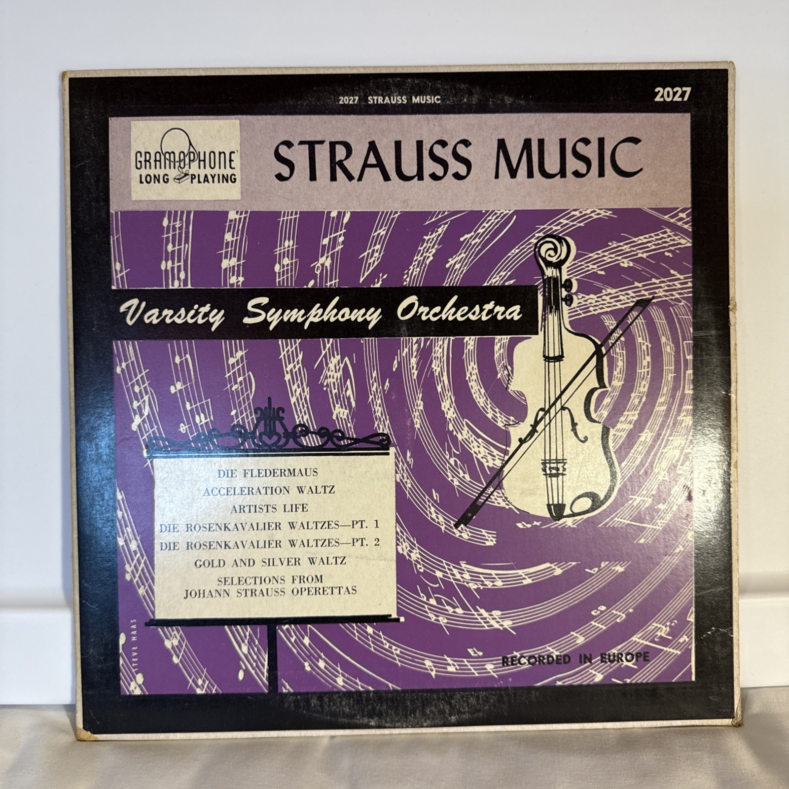 Gramophone Long Playing Strauss Music Varsity Symphony Orchestra