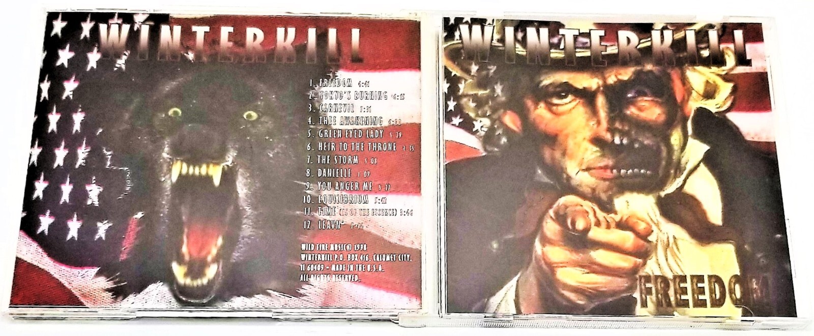 Winterkill Freedom CD 1998 Wild Fire Music First Press I8U4ATT2