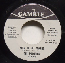 The Intruders - When We Get Married - 1970 NM Soul Promo 45 on Gamble picture