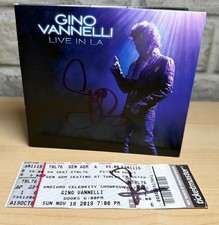 Gino Vannelli Live in LA Sono SRG012 SIGNED AUTOGRAPHED CD & Ticket 2018 NM picture