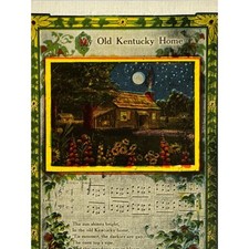 Vintage Litho Postcard Old Kentucky Home Music Lyrics Posted 1950 EC Kropp Co picture