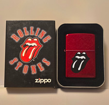 Zippo Rolling Stones Red Lighter Tin Set, Box Included, Rolling Stones Design picture
