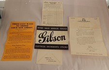 vintage original 1937 Gibson Guitar Y catalog with original mail documents picture