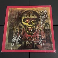 Autographed Slayer Seasons In The Abyss Vinyl LP Record Signed by 3 Tom Kerry Da picture