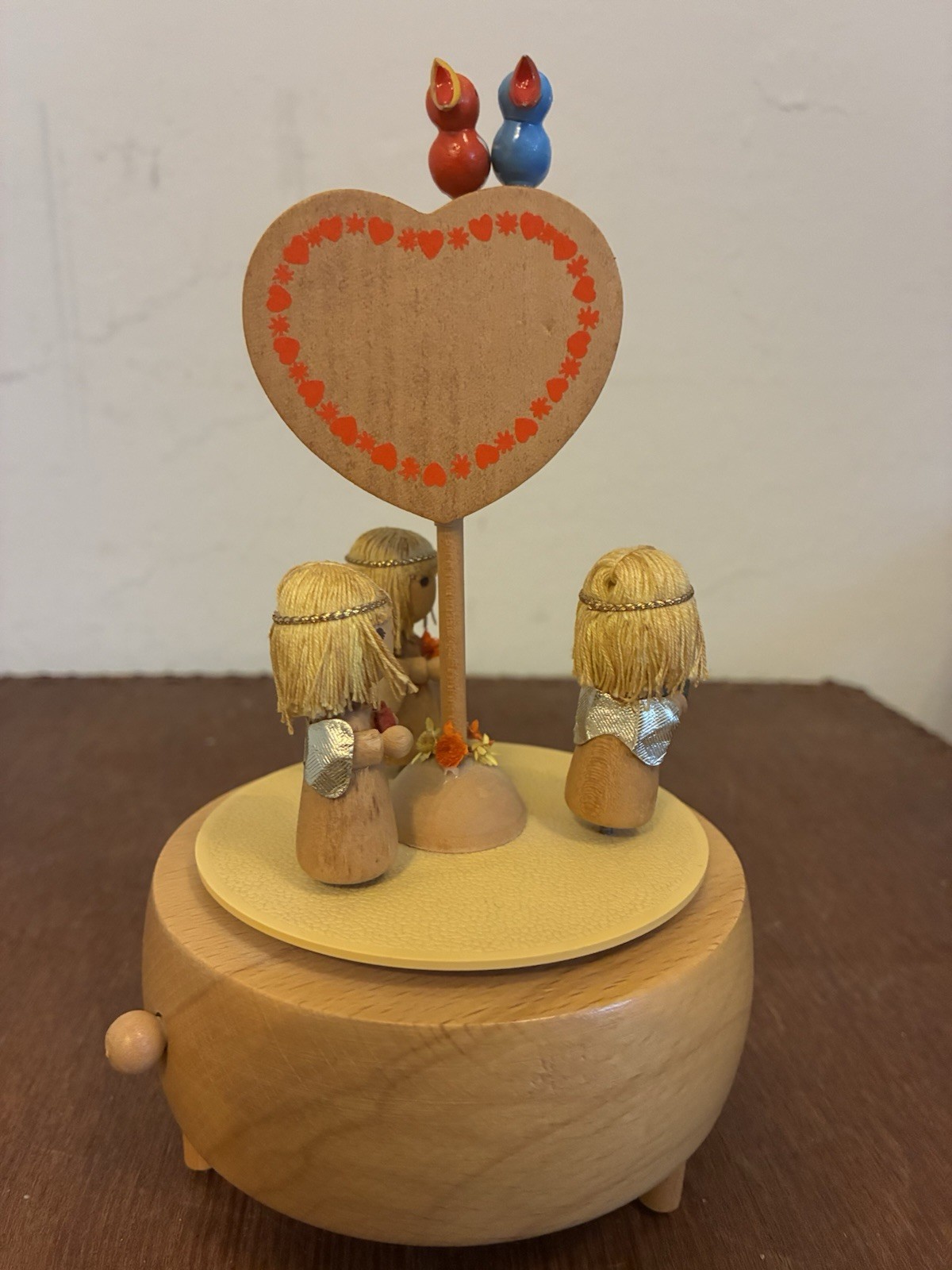 Vintage Schmid Bros Japan Wooden Music Box Girls Let Me Call You Sweetheart
