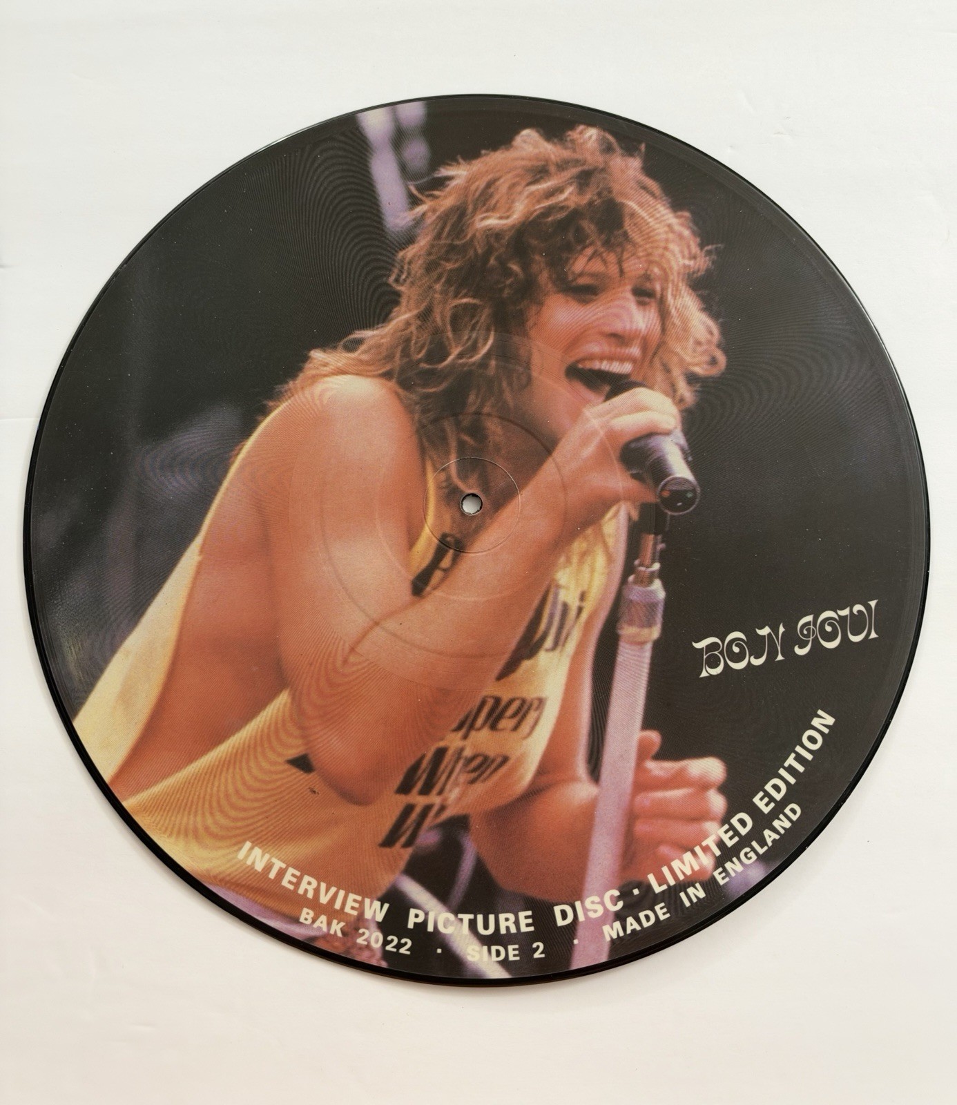 Vintage Bon Jovi Interview Picture Disc BAK 2022 Nostalgic Rock Memorabilia
