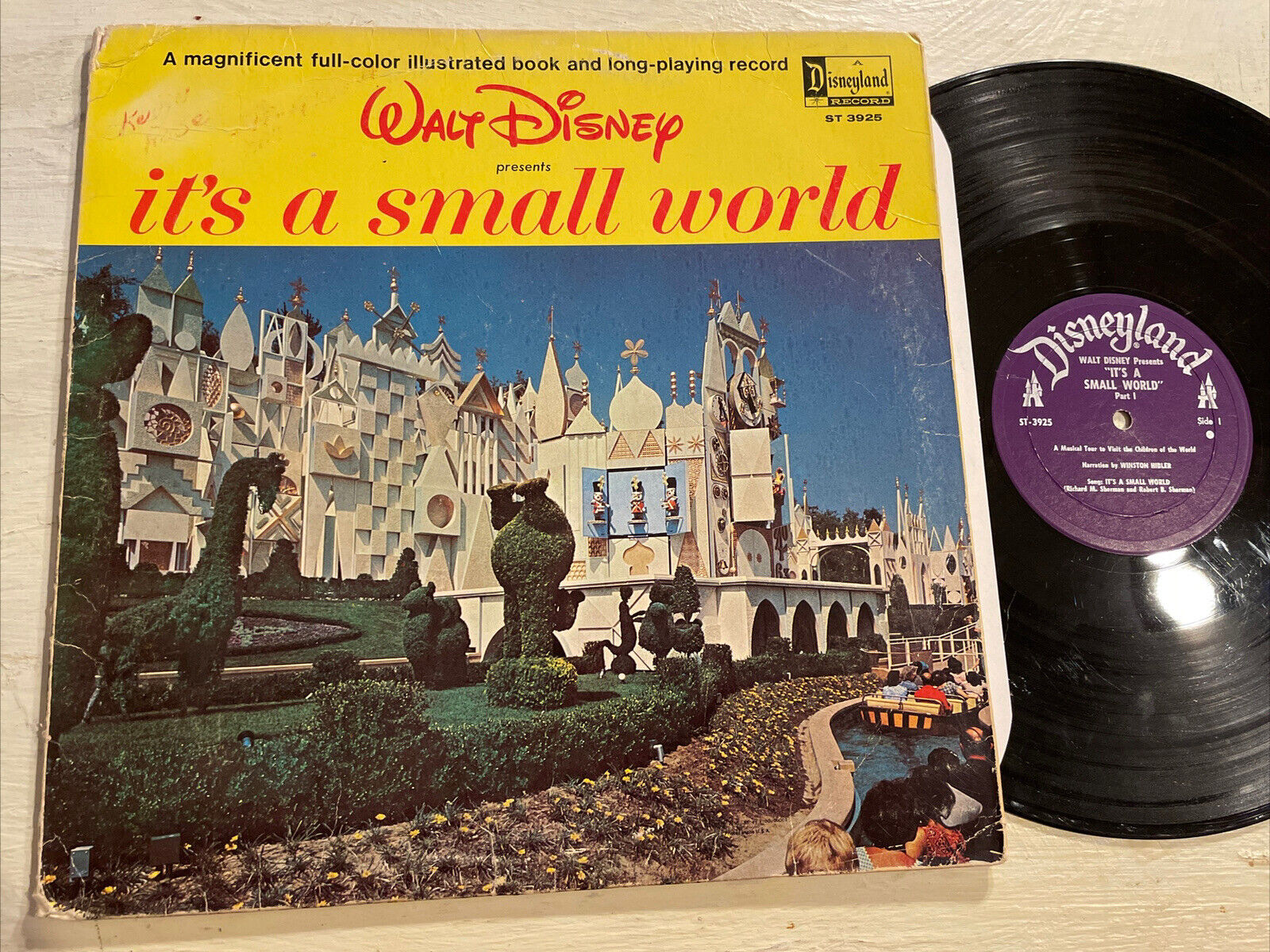 Walt Disney Presents It\'s a Small World Park Ride LP Disneyland Mono + Book GD