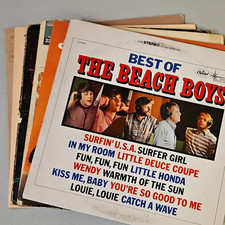 Lot of 6 Vintage Vinyl LP Records 60s 70s Rock Beach Boys Monkees Hollies Rascal picture