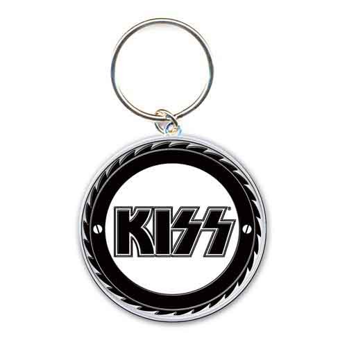 KISS Keyring Ketchain Buzzsaw Band Logo new Official metal Enamel In Fill