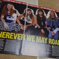 Vintage CLIFF BURTON METALLICA JASON NEWSTED CREEPING DEATH 2pages RAW  MAGAZINE picture