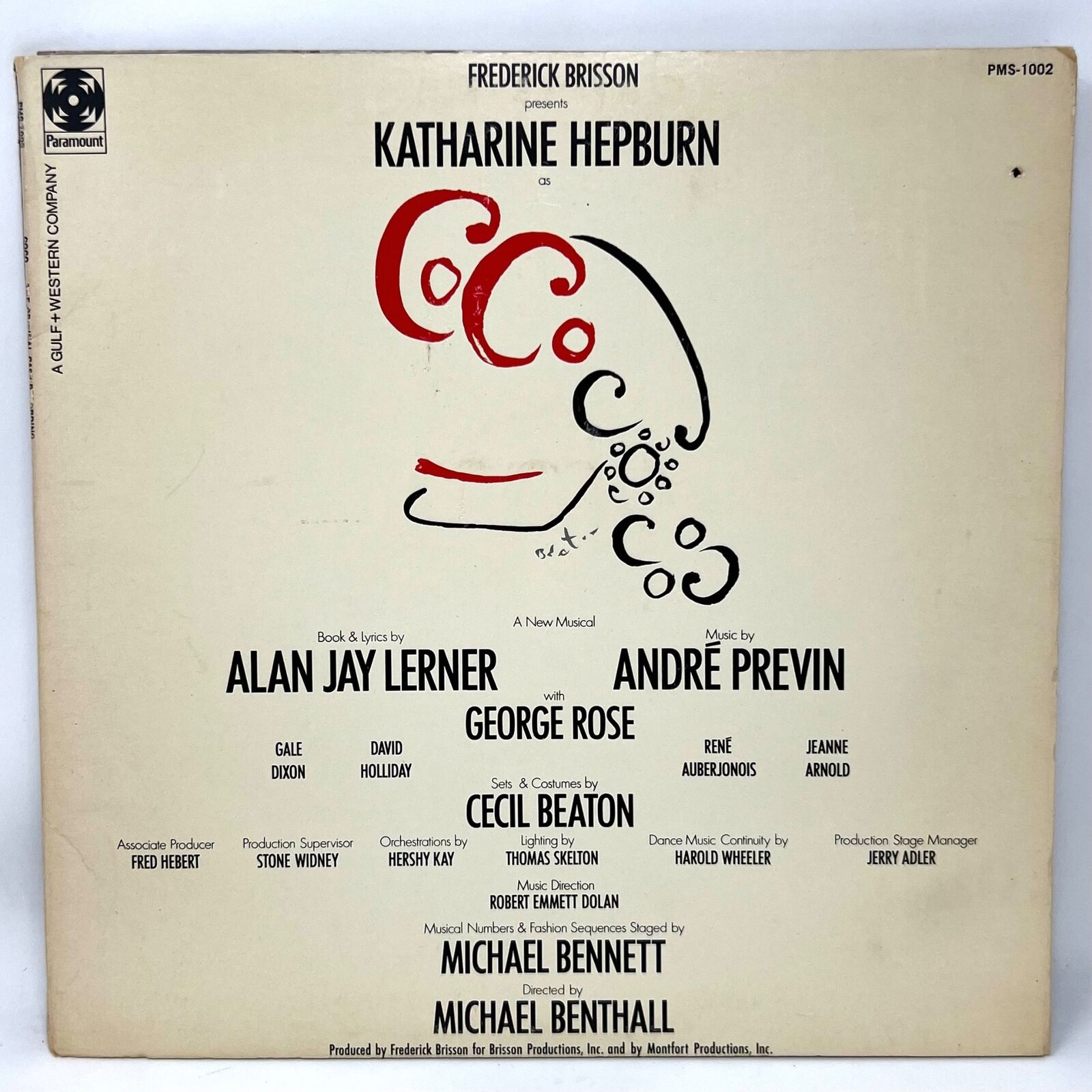 Katharine Hepburn Coco The Original Broadway Cast Recording LP Vinyl Record