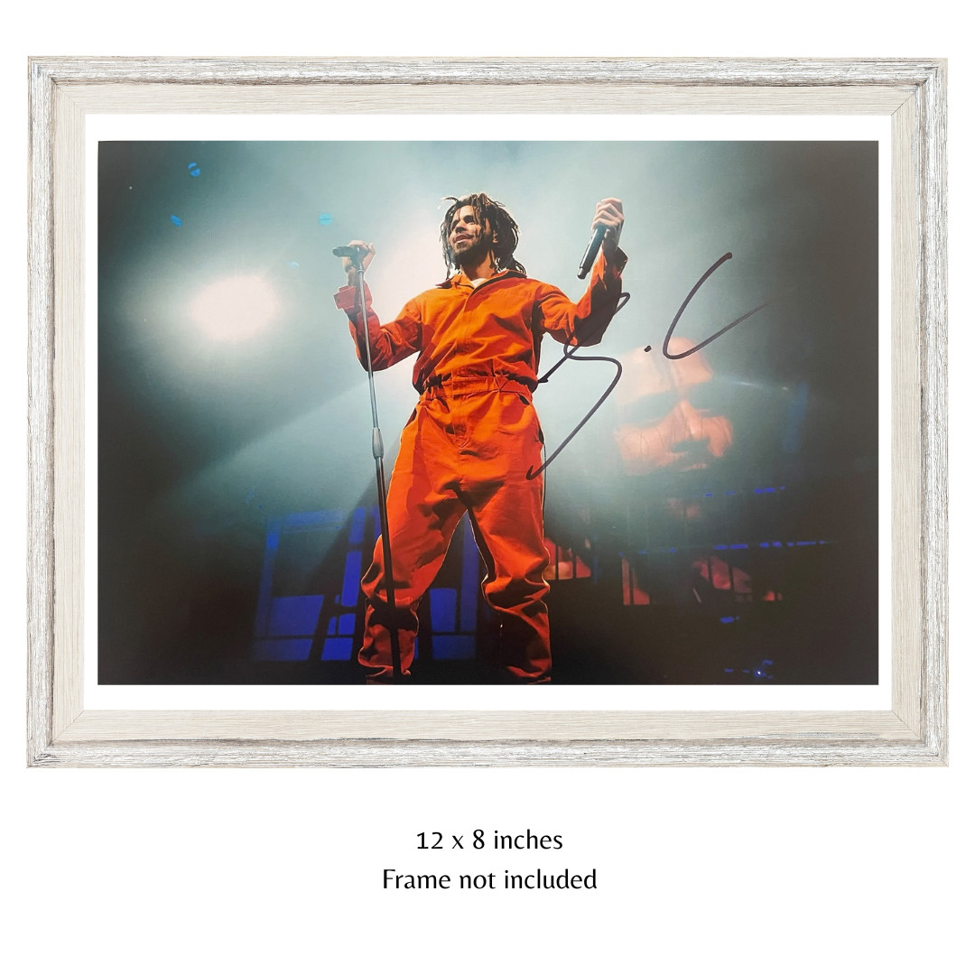 J Cole Hand Signed Performing Photo Rapper The Fall Off KOD COA & PSA QO Card