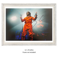 J Cole Hand Signed Performing Photo Rapper The Fall Off KOD COA & PSA QO Card picture