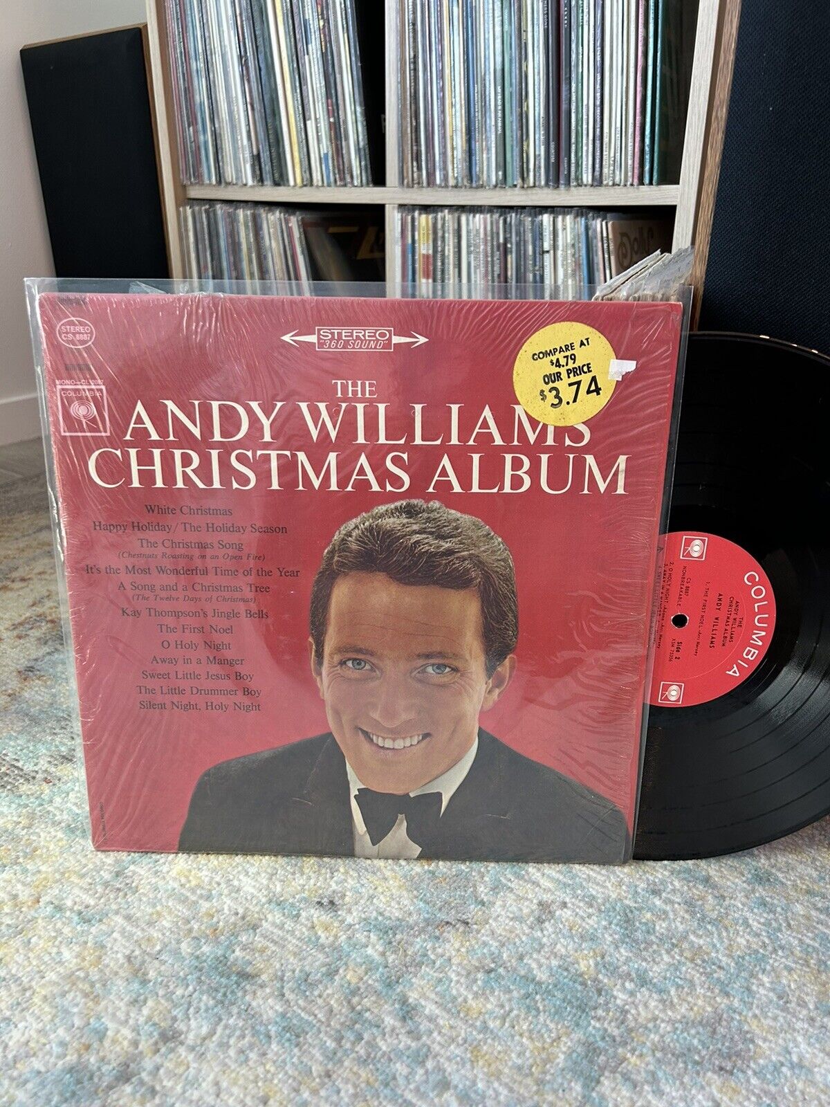 The Andy Williams Christmas Album LP Original 1963 In Shrink W/Hype Sticker EX