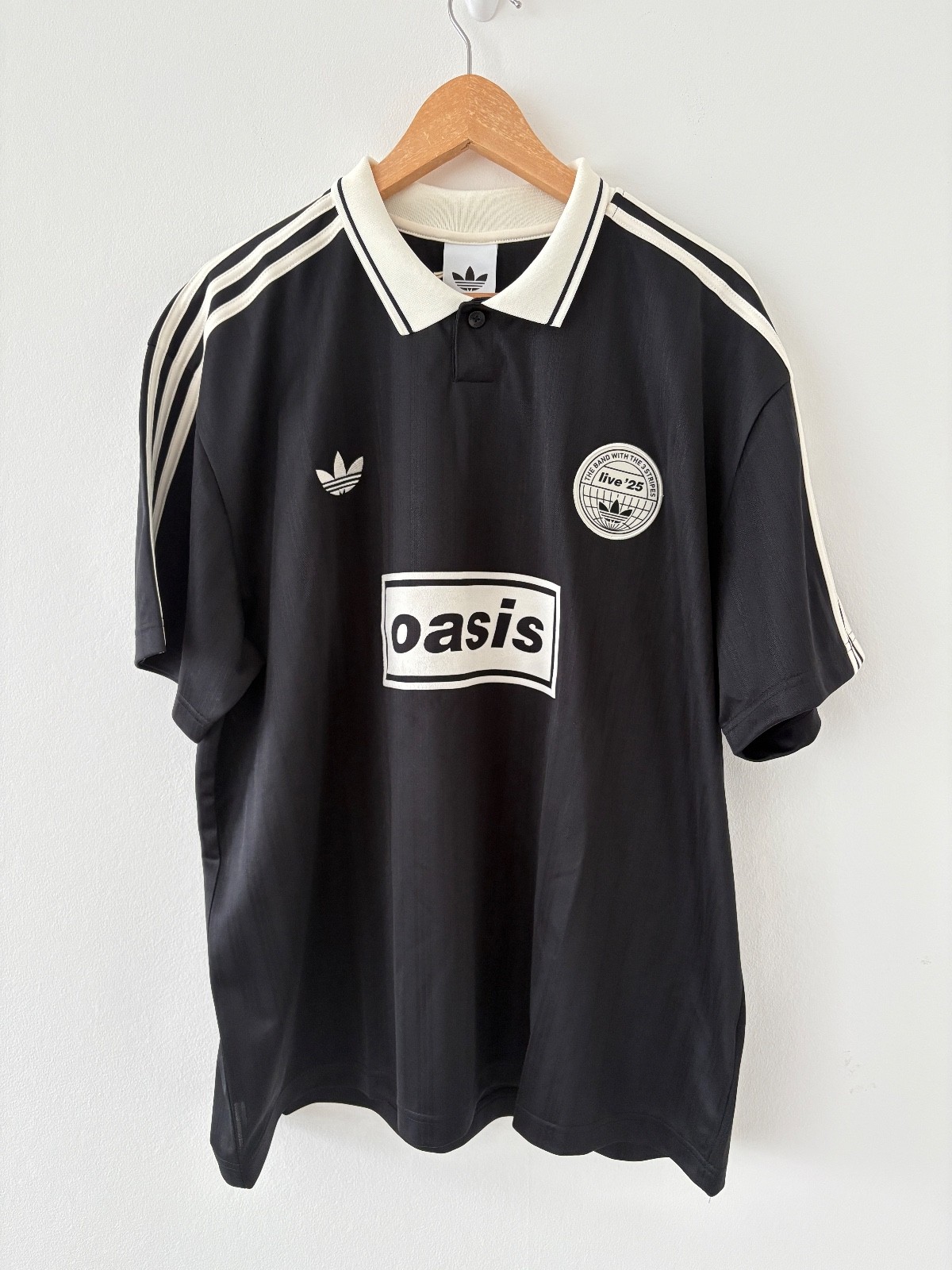 Oasis x adidas Live ’25 Tour Jacquard Jersey Black | Multiple Sizes | Authentic