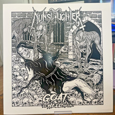 Nunslaughter- Goat ReHELLarsal (LP, 2019, Death Metal) Clear Vinyl, NM picture
