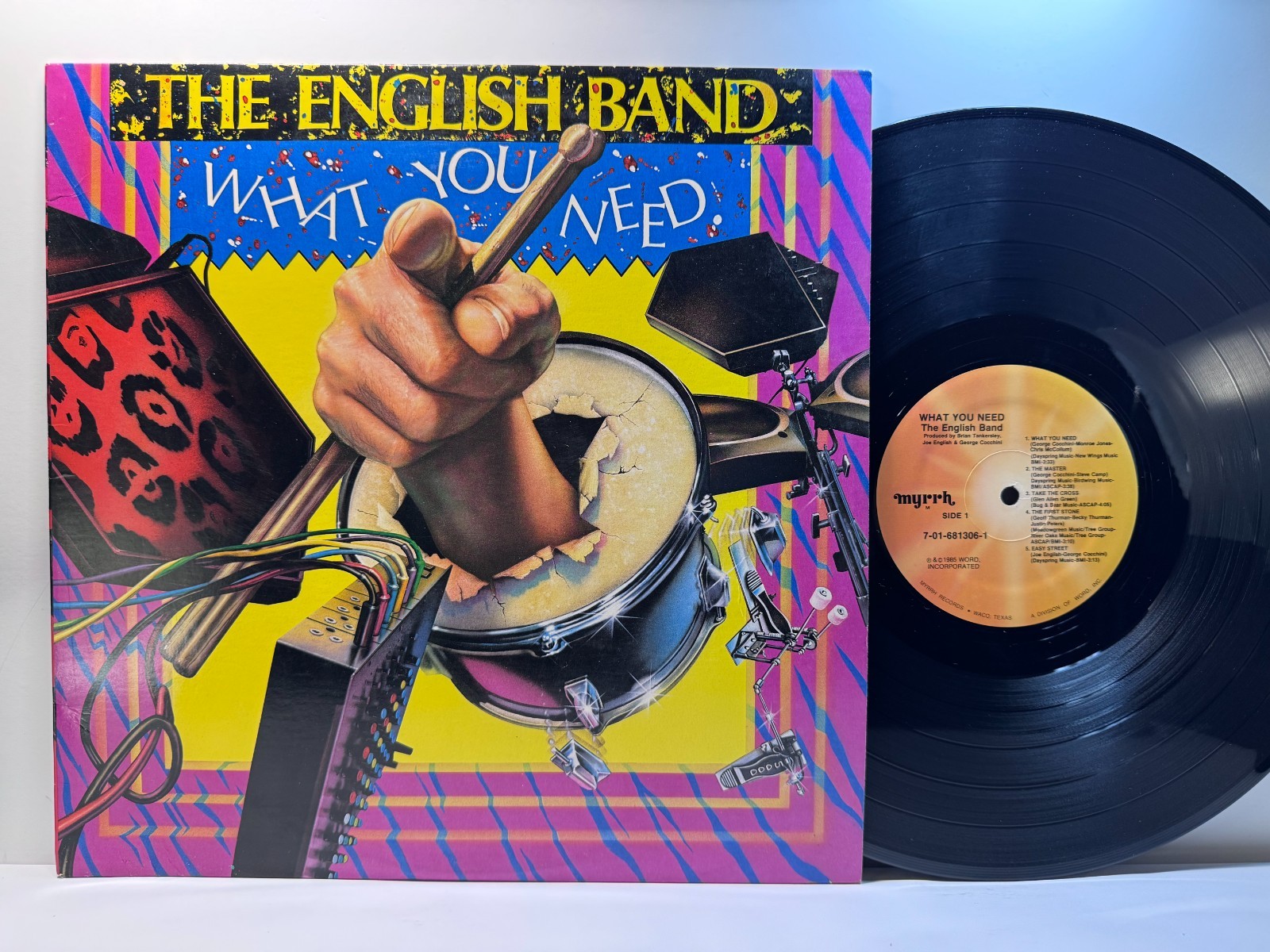 Christian Rock LP THE ENGLISH BAND What You Need Myrrh 1985 VG++ with Inner