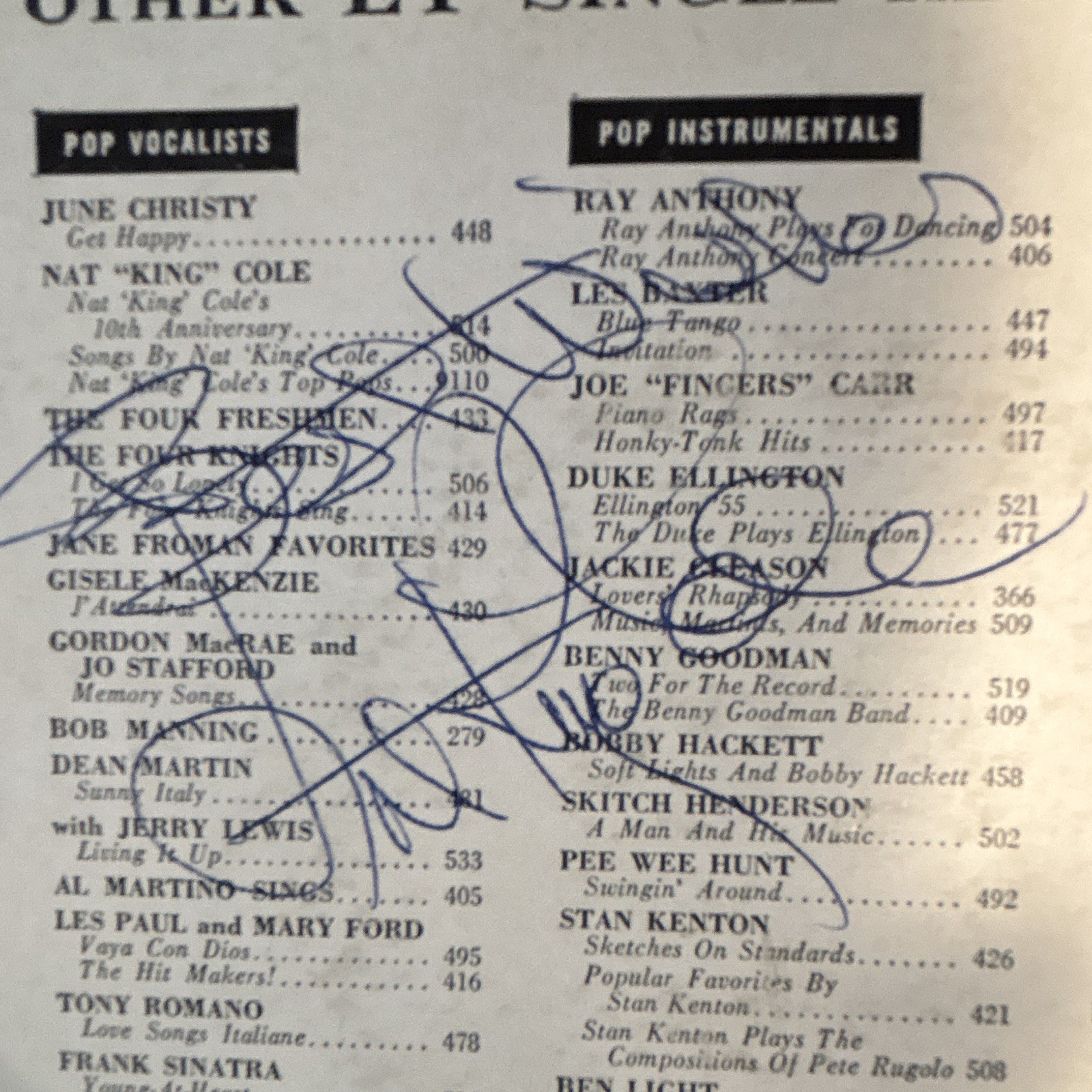 AUTOGRAPHED Nat \'King\' Cole EP Capitol 7\