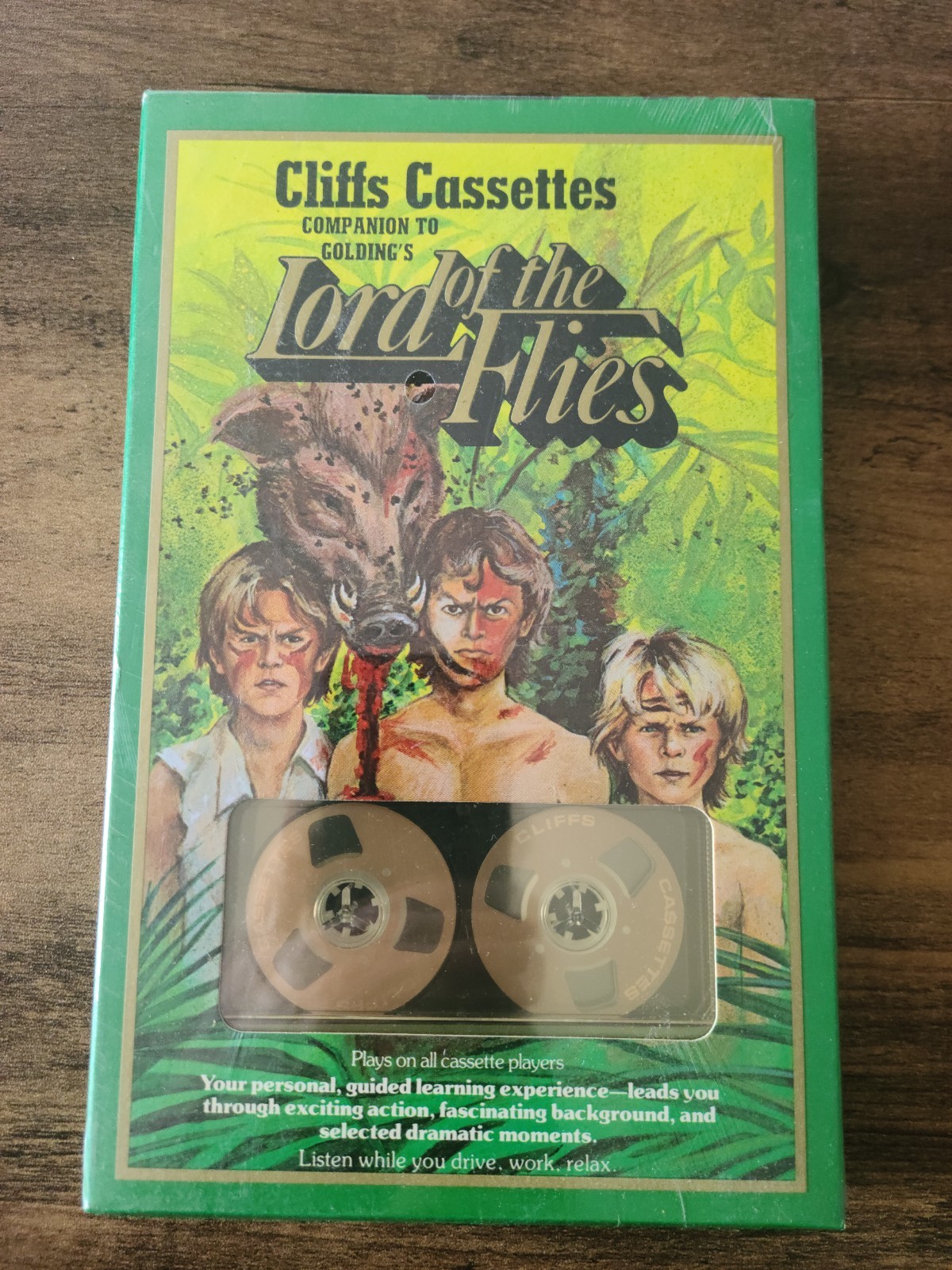 VTG NOS 80s - LORD OF THE FLIES - CLIFFS (NOTES) CASSETTES - Sealed BRAND NEW