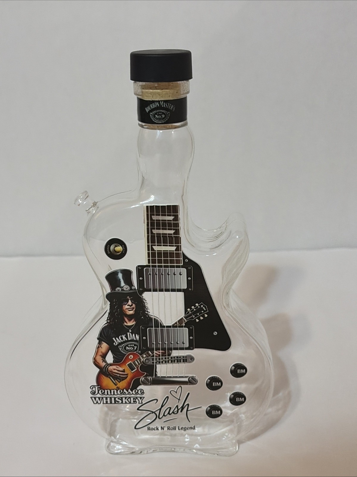 Slash Signature Guitar Shaped Whiskey Decanter Bottle NEW No Box Bourbon Masters