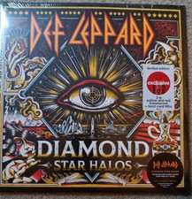 Def Leppard Diamond Star Halos Vinyl- 2LP Yellow and RED New Sealed. TRANSLUCENT picture