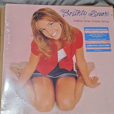 Britney Spears - Baby One More Time 1st Press UO Pink/White Swirl Vinyl picture