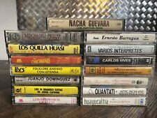 Lot of 15 1970's 80s Mexican Latino Spanish Music Cassette Tapes Various Artists picture