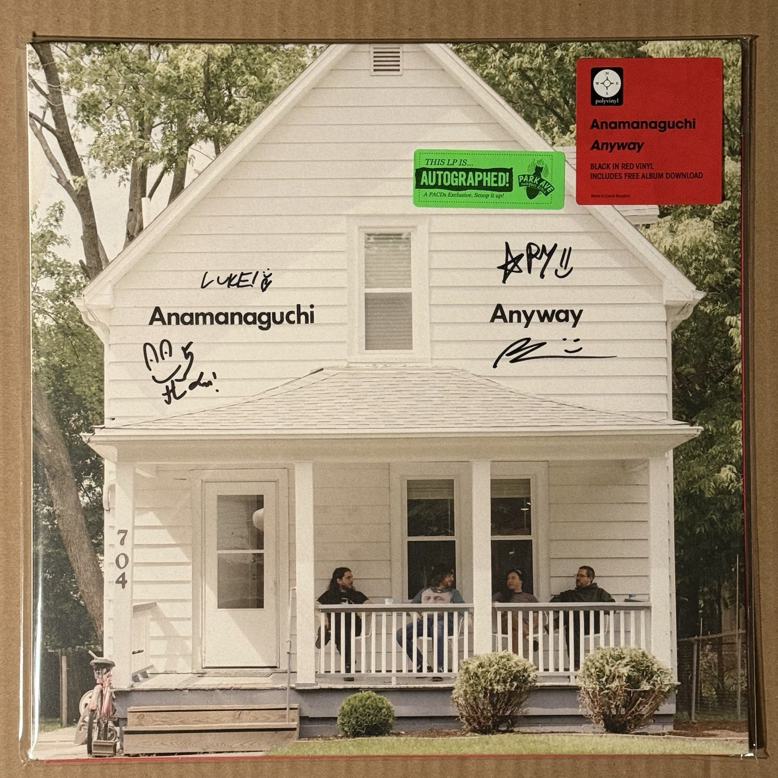 SIGNED Anamanaguchi - Anyway Black In Red Vinyl Record LP IN HAND ✅