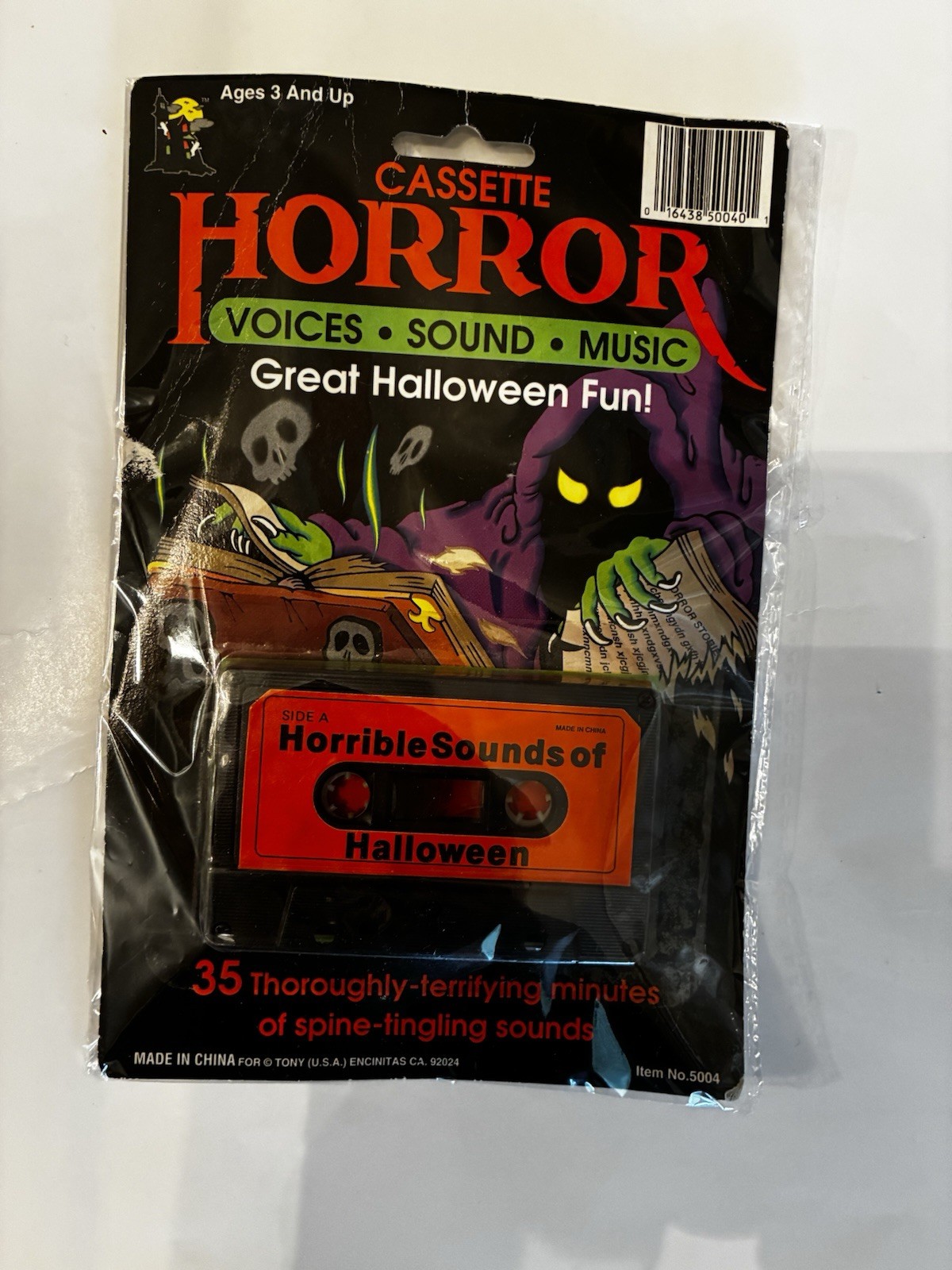 Halloween Novelty Horror Monster Cassette Tape Vintage 