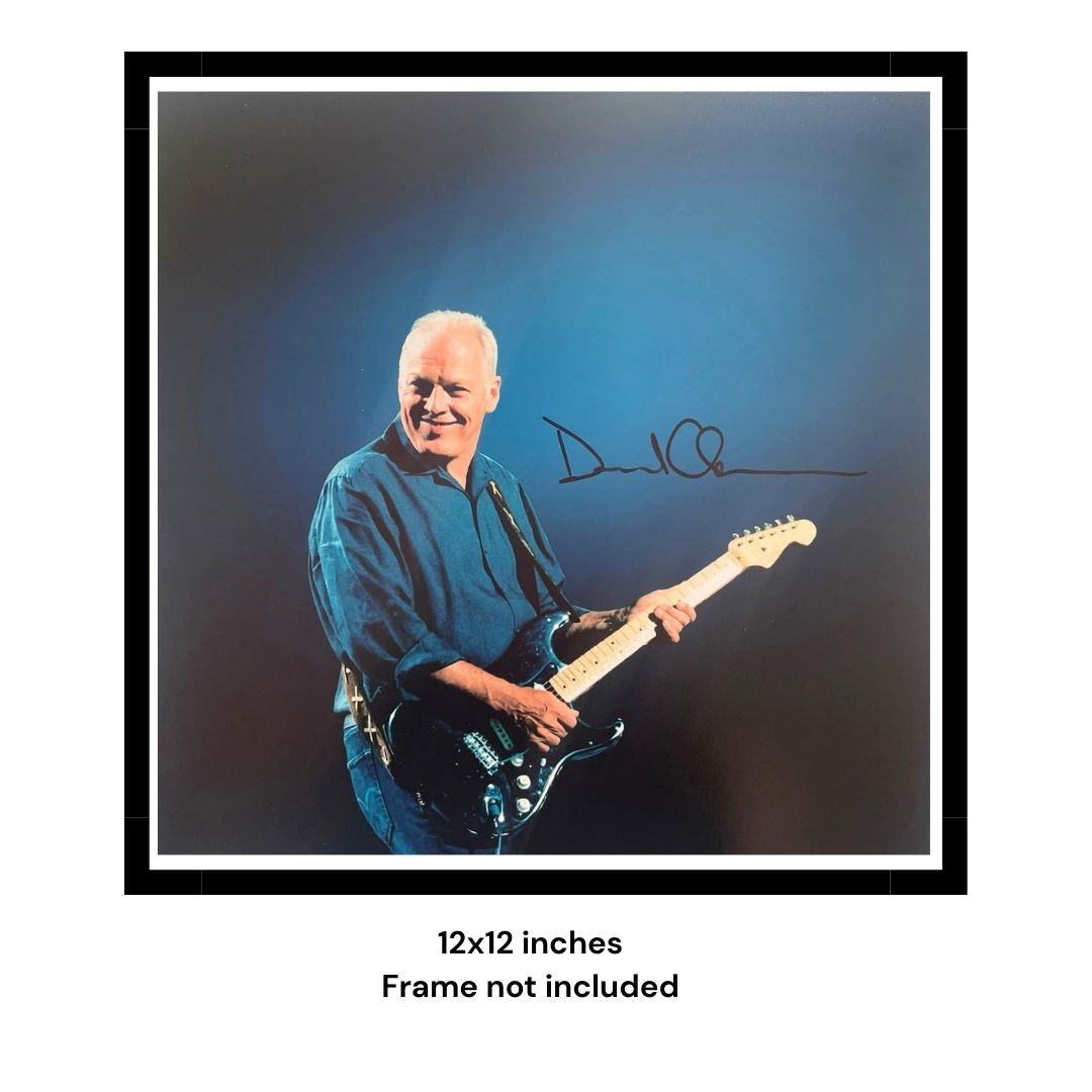 David Gilmour Hand Signed 12x12 Photo Pink Floyd Autograph COA & PSA Approved