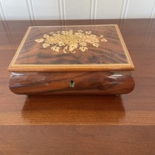 Vintage Italian Wood Music Jewlery Box - 
