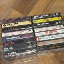 16 Vintage Metal 1980s Cassette Tape Motley Crue, Poison, Ratt, Tapes picture