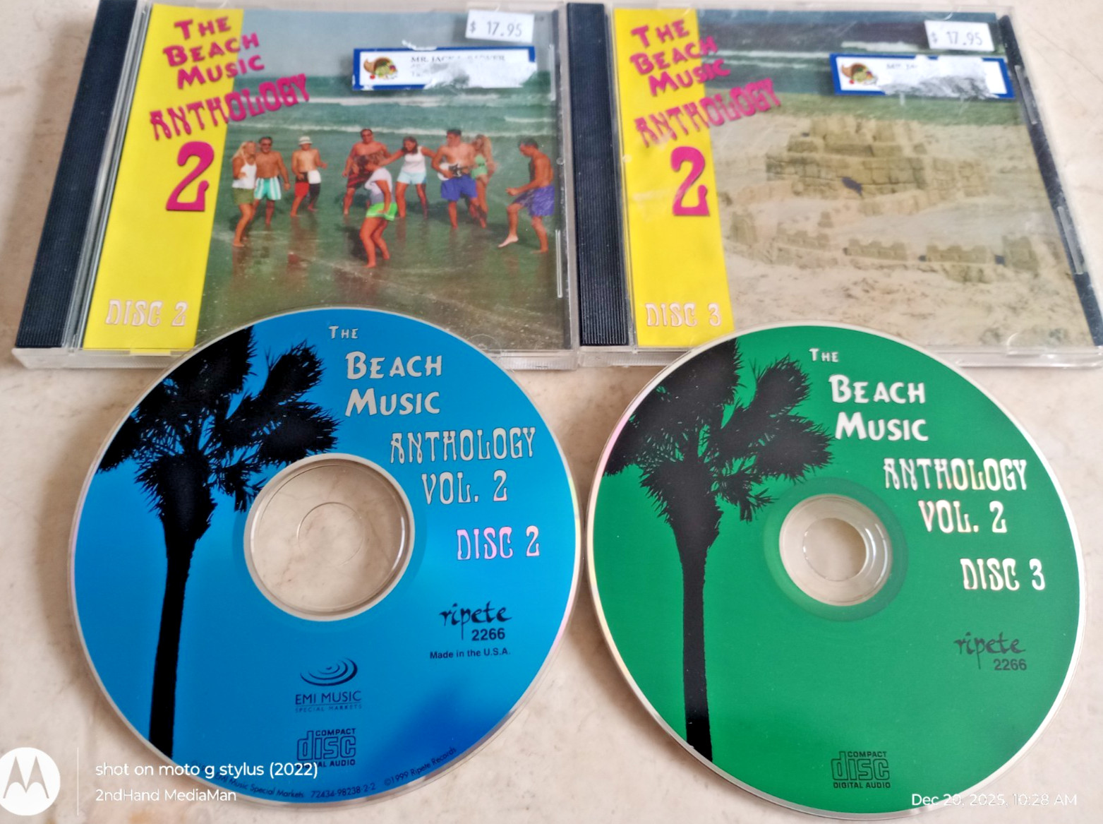 RIPETE THE BEACH SURF MUSIC ANTHOLOGY 2, DISCS #2 & 3 CD SET/LOT