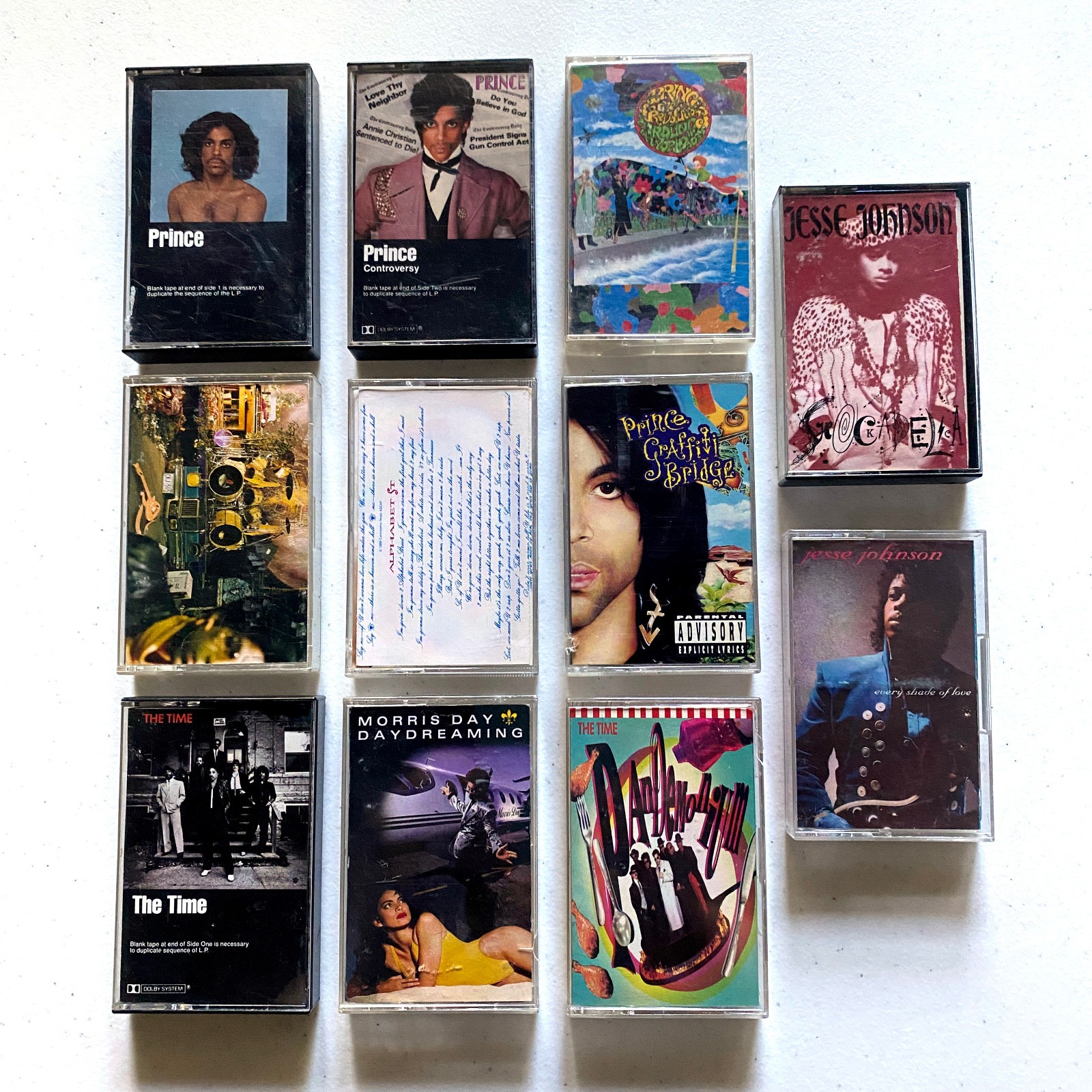 11 Vintage Cassette Tapes Lot: Prince, Morris Day and the Time, Jesse Johnson