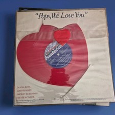 Pops We Love You Heart Shaped Red Vinyl LP Sealed Motown Diana Ross Marvin Gaye picture