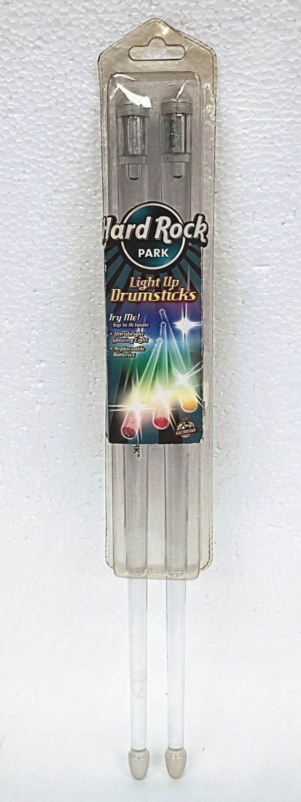 Rare Hard Rock Theme Park Light Up Drum Sticks Collectible Myrtle Beach 2007 New