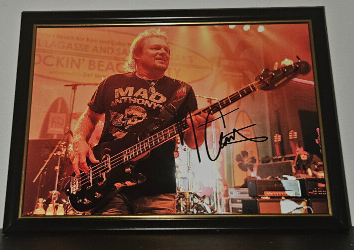 MICHAEL ANTHONY - VAN HALEN HAND SIGNED WITH COA - FRAMED 8X10 PHOTO AUTOGRAPH