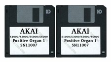 Akai S1000 / S5000 Set of Two Floppy Disks Positive Organ 1 SN11007 picture