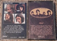 2x RARE OOP The Beatles -Let It Be & Love Songs Cassettes (Excellent Condition) picture