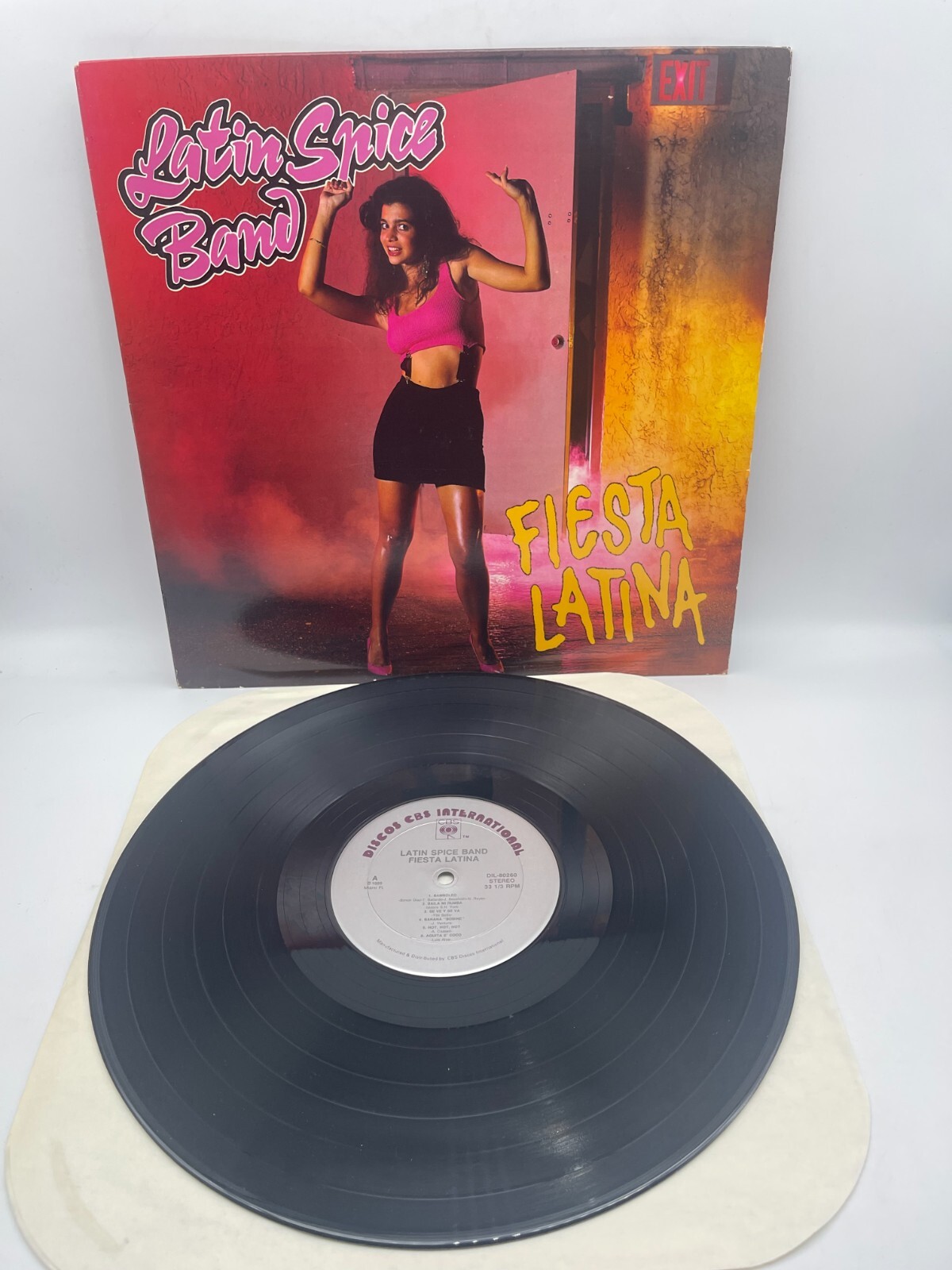 LATIN SPICE BAND Fiesta Latina 1989 CBS DIL80260 Latin Merengue Tropical Vinyl