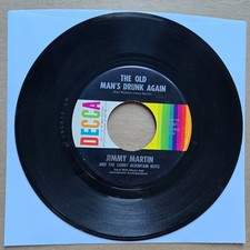 JIMMY MARTIN The Old Man's Drunk Again 45 7
