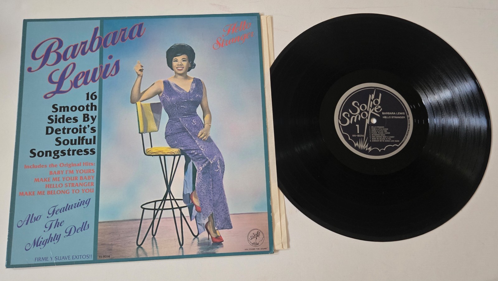 BARBARA LEWIS Hello Stranger LP Vinyl Album 1981 Solid Smoke Records SOUL
