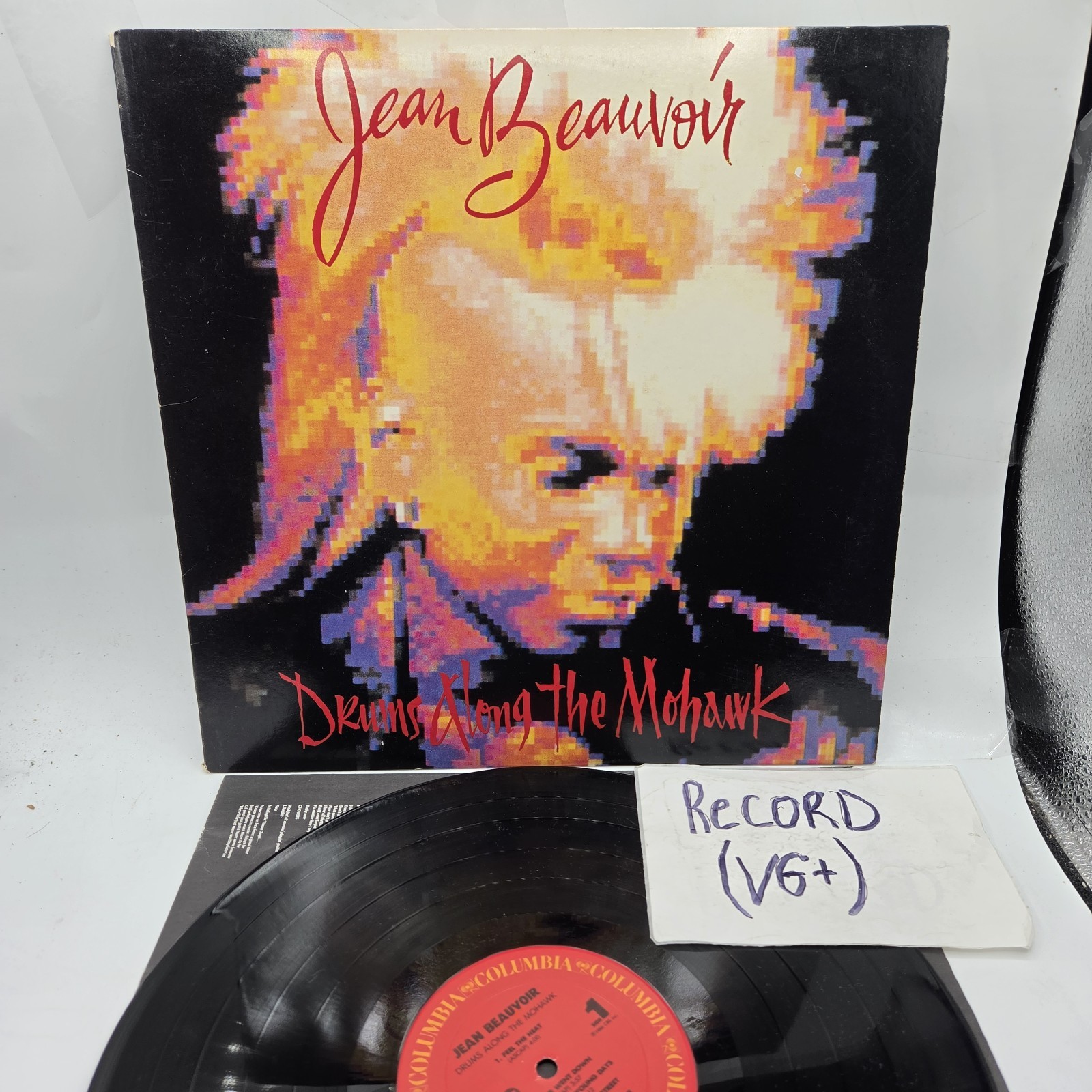 JEAN BEAUVOIR DRUMS ALONG THE MOHAWK LP COLUMBIA  RECORDS Vintage VG+